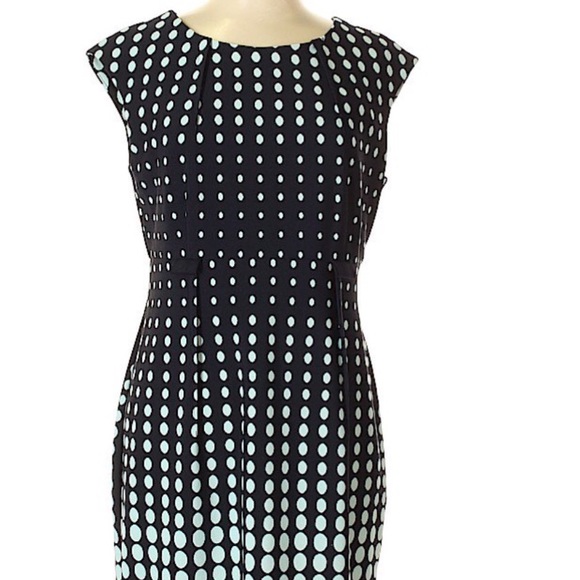 Connected Apparel Blue Polka Dot Dress - Picture 7 of 8